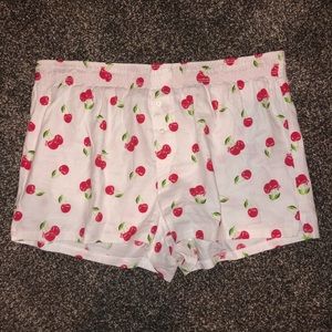 Pink- size small cherry printed boxer shorts